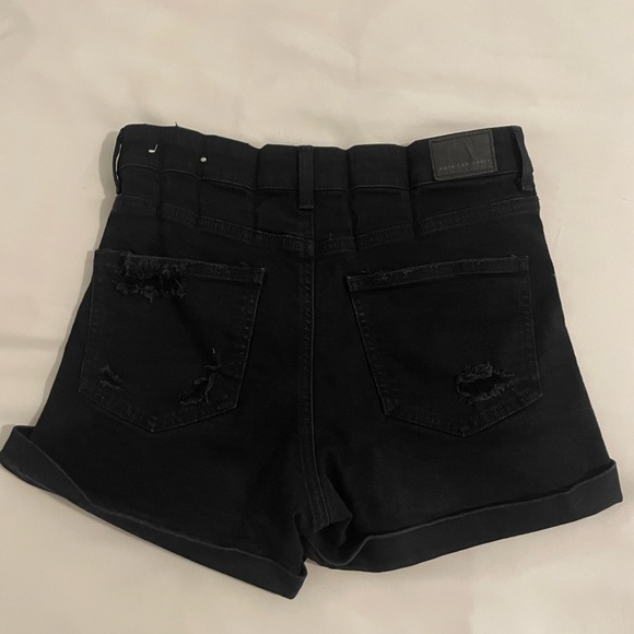 American Eagle black distressed jean shorts - Picture 3 of 5